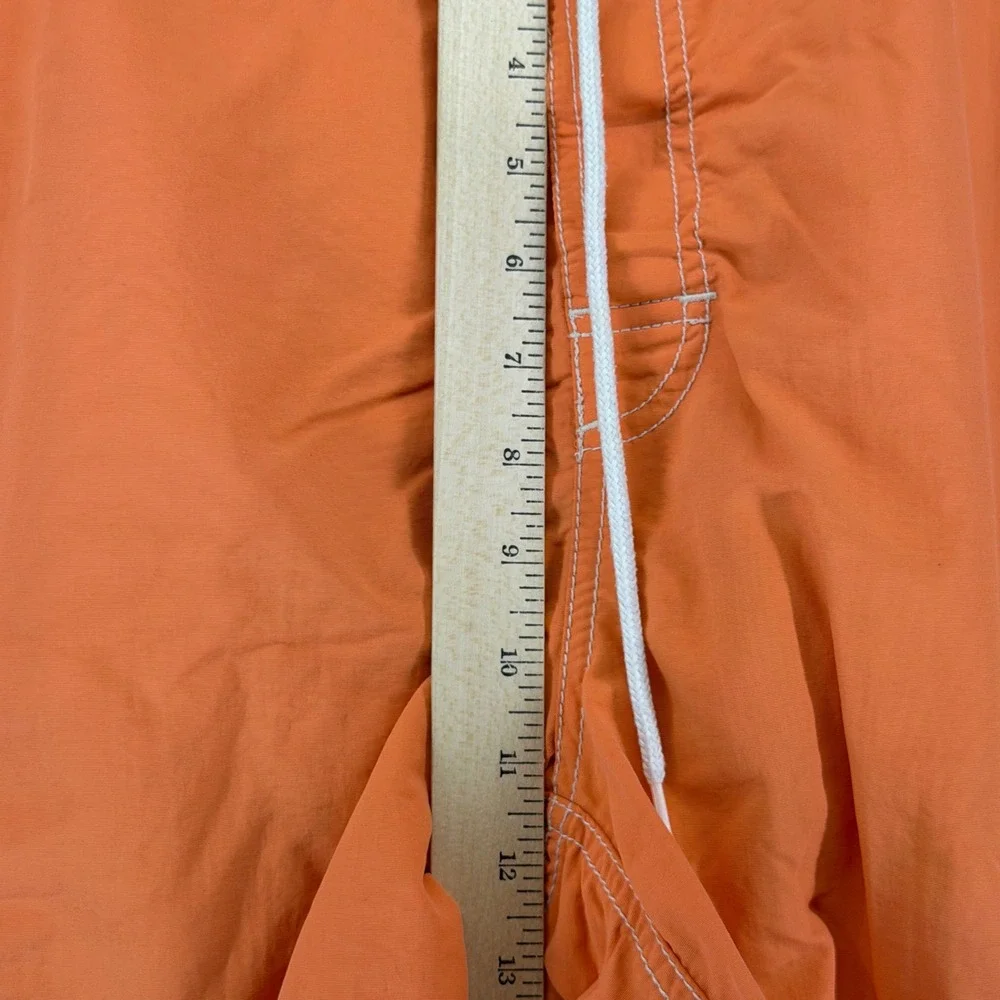 Polo Ralph Lauren Mens Orange Cargo Swim Trunks Board Shorts Mesh Lined Size M